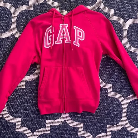 Hot pink zip up gap hoodie